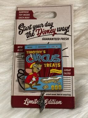 Disney Dumbo’s Timothy Circus Treats Cereal Box Pin LE4000